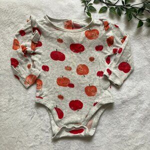 Old Navy Baby Bodysuit Size 6-12M | 100% cotton Fall Halloween Pumpkin GUC
